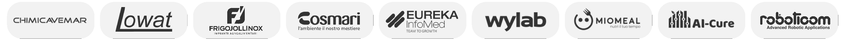 Cegeka, Nowastec, Guidetti, Netribe, VNE, Iperutility, Chimicavemar